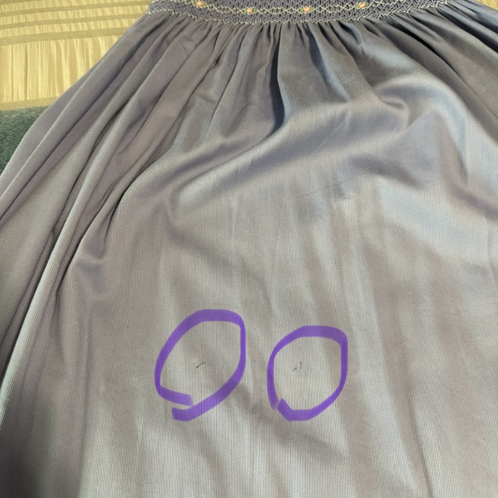 Laura Ashley Elegant Lavender Kids Dress - Picture 8 of 9